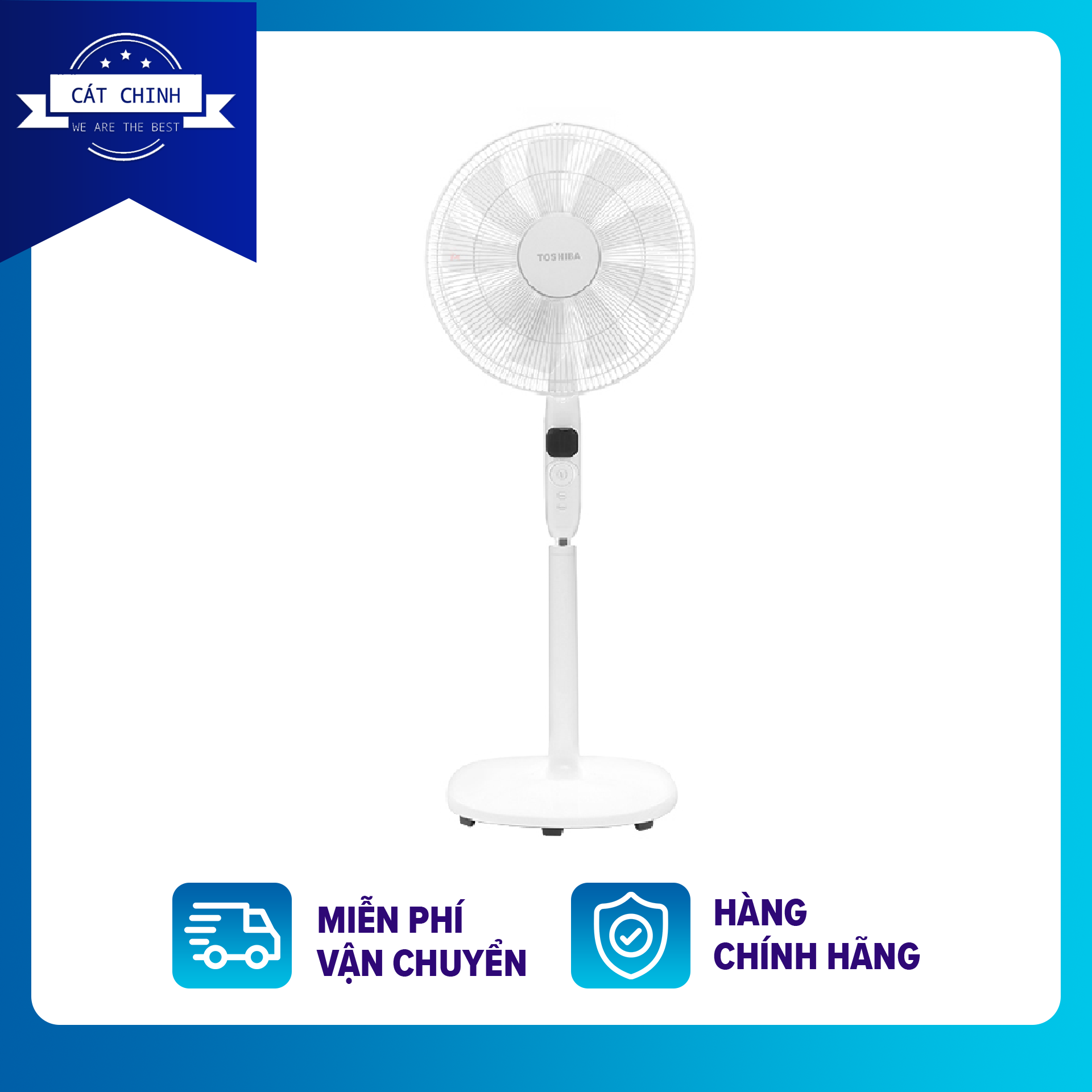 Freeship-Quạt đứng Toshiba F-LSD10(H)VN Công suất tiêu thụ: 30W Công nghệ DC Inverter tiết kiệm đến 70% điện năng quạt hoạt động êm ái không tạo ra tiếng ồn- Bảo hành 12 tháng -799032619- [Điện Máy Cát Chinh - Hàng chính hãng]]