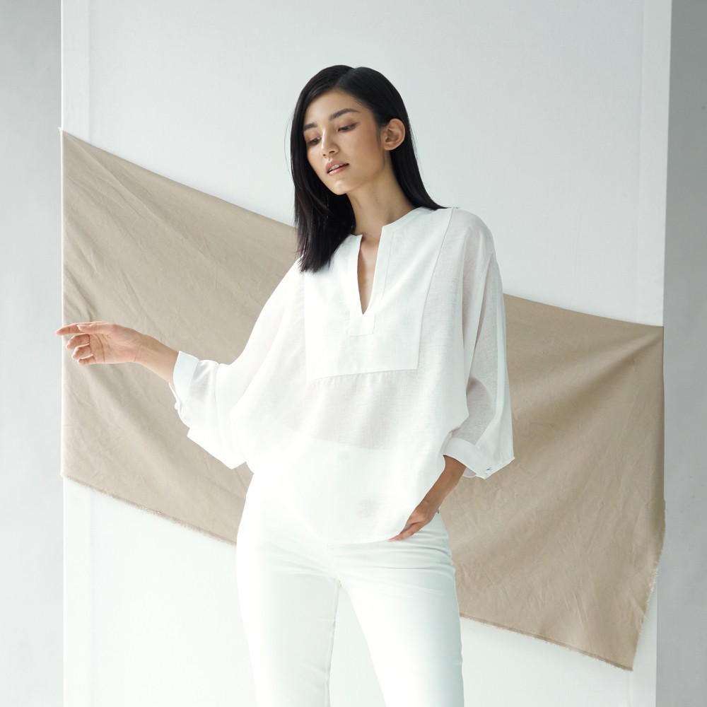 Áo cổ v lanh 2nd date top029w
