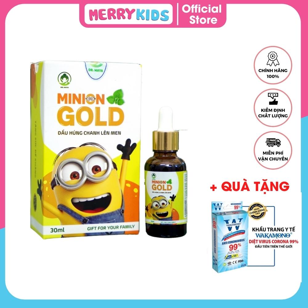 Combo 02 tinh dầu húng chanh minion gold tăng đề kháng cho trẻ - dầu húng chanh minion cho bé