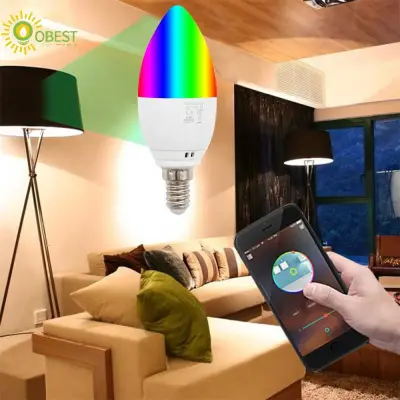 LED Smart WiFi candle speaker bulb bulb E14 RGB bulb support Alexa/Google Home/IFTTT smart speaker voice control 5W (2)