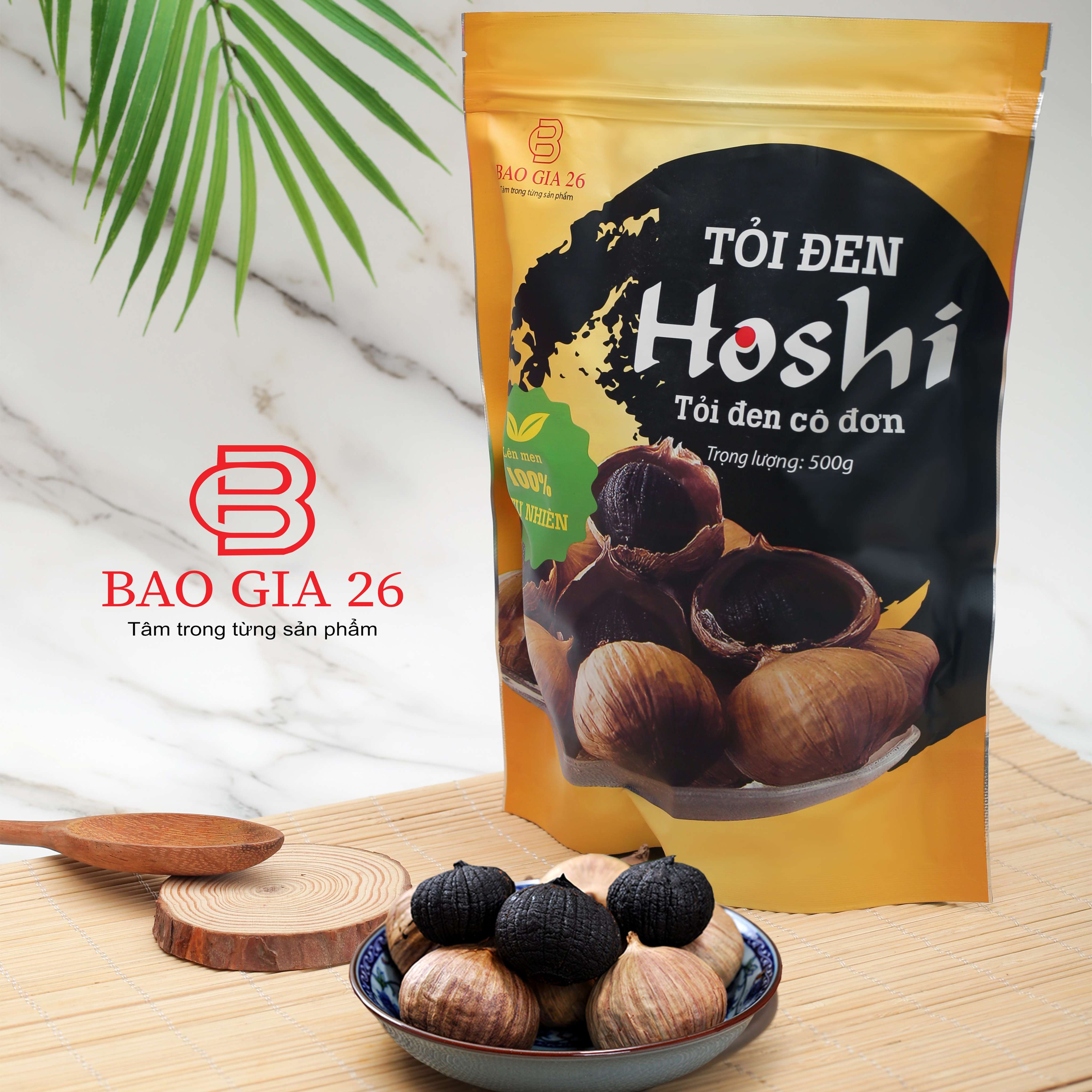 Tỏi Đen Cô Đơn Hoshi loại 1 [3kg/6 túi] - Lên men tự nhiên 90 ngày