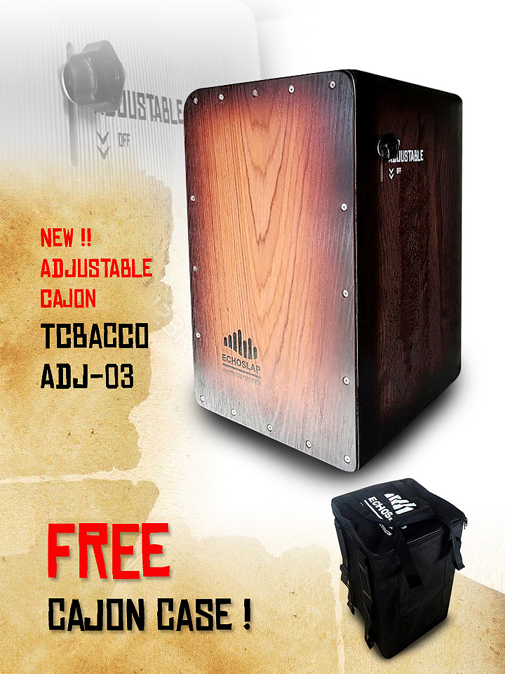 คาฮอง EchoSlap รุ่น ADJ-03 แบบปรับแส้สแนร์ได้ + ฟรีกระเป๋า ของแท้100% - ยี่ห้อ Echoslap ราคา 1,800 บาท*ส่งฟรี