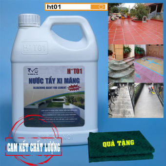 Nước tẩy xi măng HT01 5LIT ( chất tẩy xi măng, tẩy gỉ sét trên gạch, tẩy cặn canxi trên gạch)