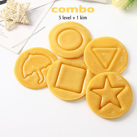 Squid Game Kẹo Tách Đường Trò Chơi Con Mực Tách Kẹo Đường Dalgona