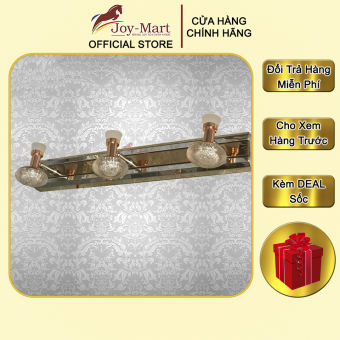 Đenf Trang Trí Gương - JOYMART - Đèn Trang Trí Tranh 3 Tay Chiếu Sáng Chao Pha Lê, LED 3 Màu, Thân Hợp Kim Cao Cấp MST5599/3