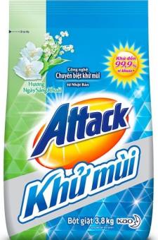 Bột giặt khử mùi-diệt khuẩn Attack : Oải hương- Anh đào- Hoa nắng tinh khôi 360-760gr - Công nghệ Nhật Bản