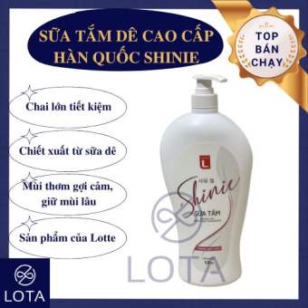 SỮA TẮM DÊ CAO CẤP HÀN QUỐC SHINIE GỢI CẢM CHAI 1.2L xà phòng tắm toàn thân chiết xuất sữa dê hương thơm quyến rũ cho làn da mịn màng LOTA SHOP