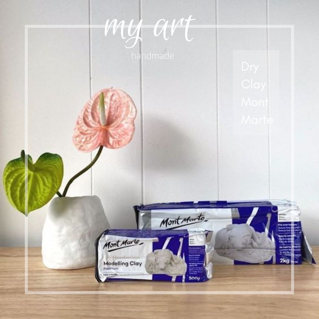 Đất sét tự khô màu trắng Mont Marte Lalunavn Premium Air Hardening Modelling 500g