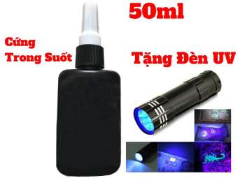 Keo UV Trong Dán Kính Dán Mica 50ml Tặng Kèm Đèn UV