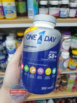 Viên uống bổ sung vitamin cho Nam trên 50 tuổi One A Day Men's 50+ 300 viên của Mỹ