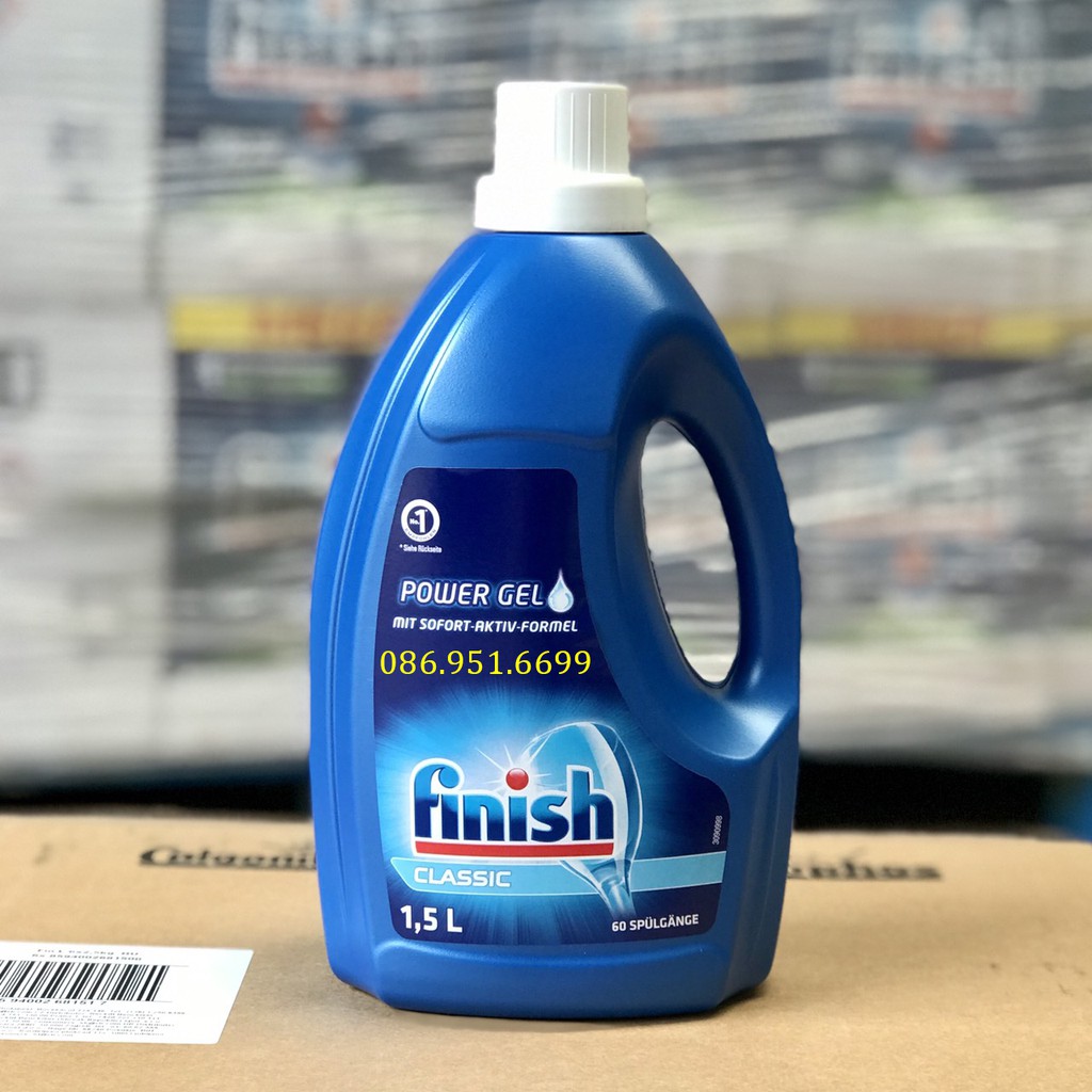 Gel rửa bát Finish Classic 1,5 lit