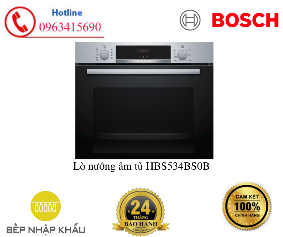 Lò nướng âm tủ HBS534BS0B nướng 3D cao cấp nhập khẩu Ba Lan, lò nướng, lò nướng điện, lò nướng điện đa năng, lò nướng mini, lò nướng bánh, lò nướng lock and lock, lo nuong, lo nuong dien da nang