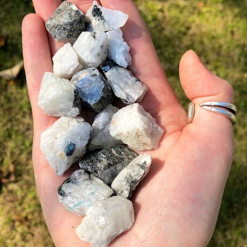 Nguyên cầu vồng Moonstone pha lê cầu vồng Moonstone Chunk-Thô Moonstone Đá Quý-Chữa bệnh tinh thể & Stones-nguyên Moonstone