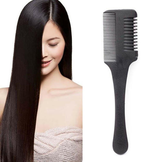 Lược Tỉa Tóc Kẹp Dao Cạo 2in1  Cao Cấp - Lược Chải Đầu Cắt Tóc Tỉa Chân Tóc Tạo Kiểu Tóc Đa Năng - Có Dao Lam Kèm Theo (COMBO 2 CÁI)