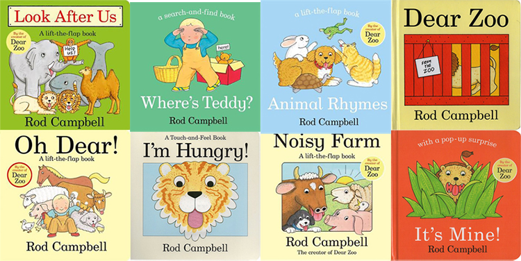 Original Rod Campbell Lift-The-Flap Books - Dear Zoo, Oh Dear!, Noisy Farm, it's  mine , Animal Rhymes , look after us