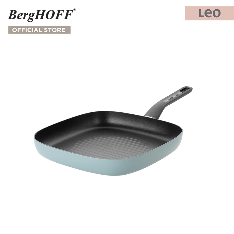 BergHOFF กระทะย่างอะลูมิเนี่ยมเคลือบ รุ่น Leo 26 x 26 ซม. สีเทาอมน้ำเงินเข้ม Slate 3950320 ราคา 1,592 บาท*ส่งฟรี