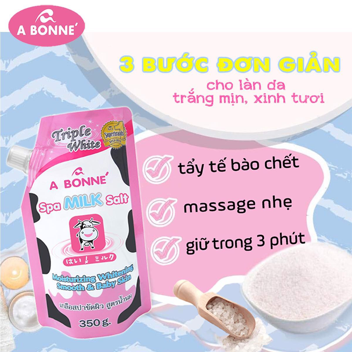 Muối bò tẩy tế bào chết trắng da