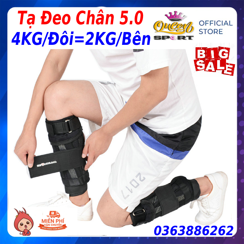 Tạ đeo chân tập gym cao cấp 4kg thế hệ 5.0 mới 2022 phiên bản tối thượng dành cho phòng tập gym, dân chuyên nghiệp - Hỗ trợ tập luyện giảm mỡ tăng cơ, nâng cao thể lực và sức bền - Bảo hành 1 năm