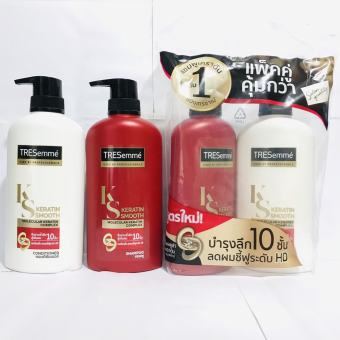 Cặp dầu gội + xả Tresemme Keratin Smooth 5in1 Thái Lan 450ml