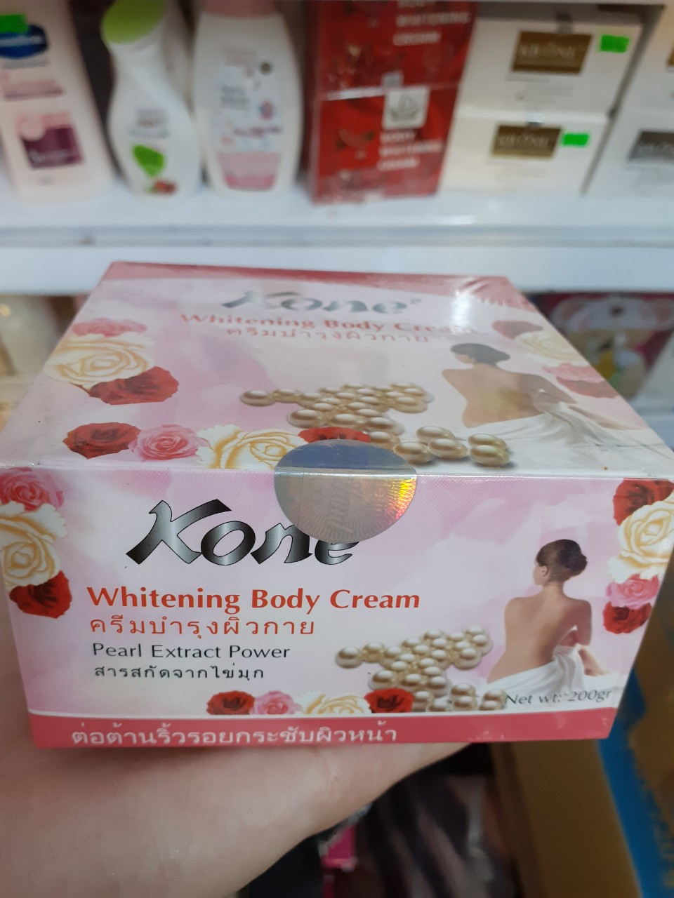 body siêu trắng Koné (hoa hồng+ngọc trai)