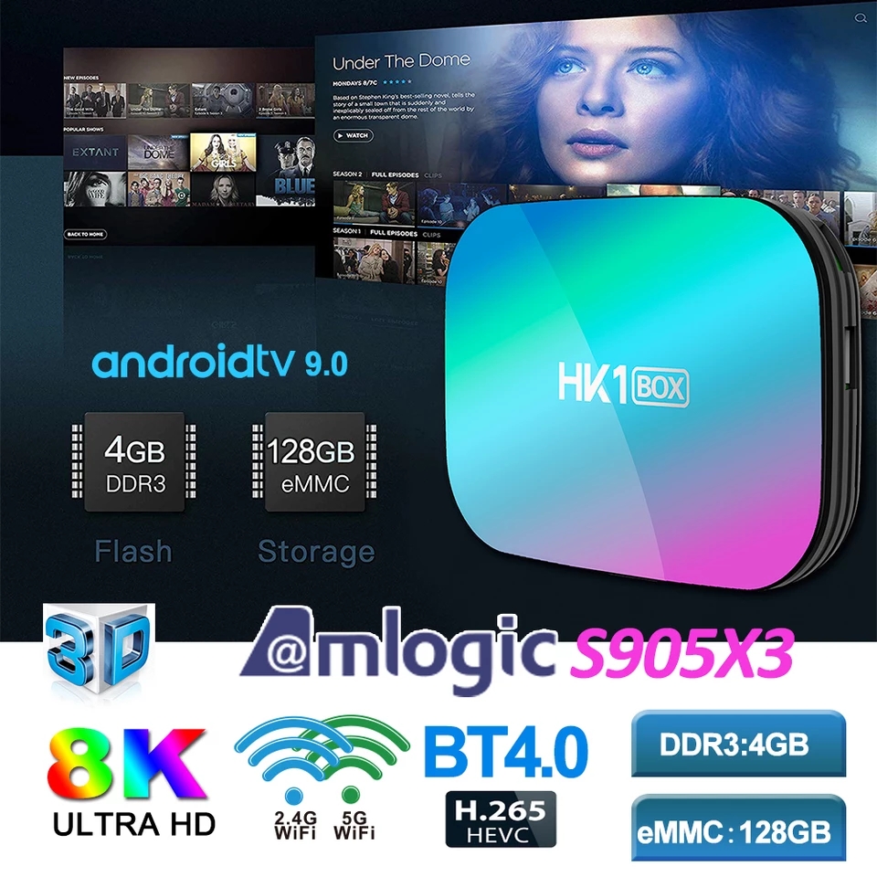 มุมมองเพิ่มเติมของสินค้า ⚡พร้อมส่ง⚡ HK1 BOX Smart TV box  2 in 1 กล่องแอนดรอยด์ทีวี และ กล่องรับสัญญาณทีวีดิจิตอล กล่องรับสัญญาณทีวีดาวเทียม TV Receivers  Android box🔥🔥