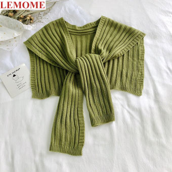 Khăn choàng cổ nữ len dệt kim phong cách Hàn Quốc siêu xinh