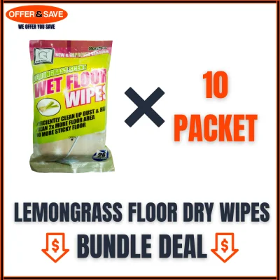 [Bundle Of 10] [Free Shipping] ONS Japan Disposable Wet Floor Wipes Sheet / Lemongrass Wipes ( Wiper Wet Sheets) ONS Japan Disposable Floor Wet Wipes Dry Wipes Sheet ( Wiper Wet Sheets) Dry Wipes Wet Wipes For Floor Mop Cleaning Wipes (2)