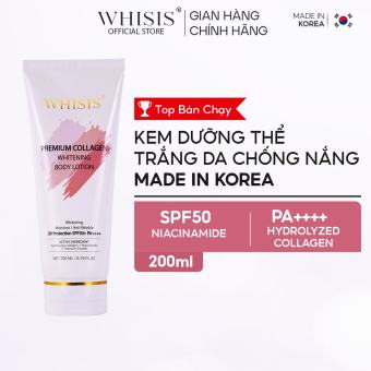 Kem Dưỡng Thể Trắng Da WHISIS Chống Nắng - Premium Collagen Whitening Body Lotion 200ml