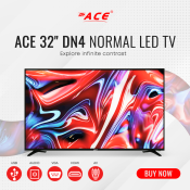 Ace 32" Slim LED TV Black LED-808 DN4