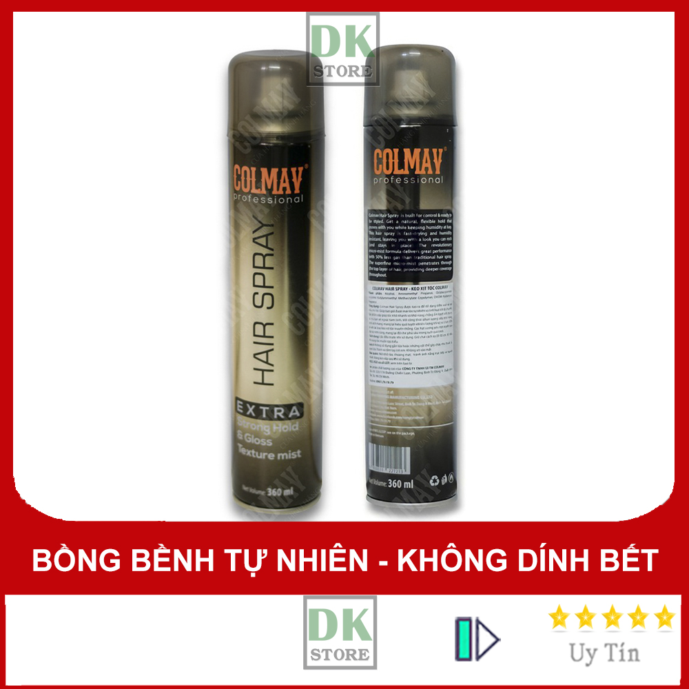 Gôm xịt tạo kiểu tóc colmav - 360ml