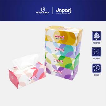 Khăn giấy sạch hộp JAPANI cao cấp (JP180)-VPP-Đại Ngọc Thùy -Hộp khăn giấy sạch Japani Silk180 có màu trắng tự nhiên, mềm mại, thấm hút tốt
