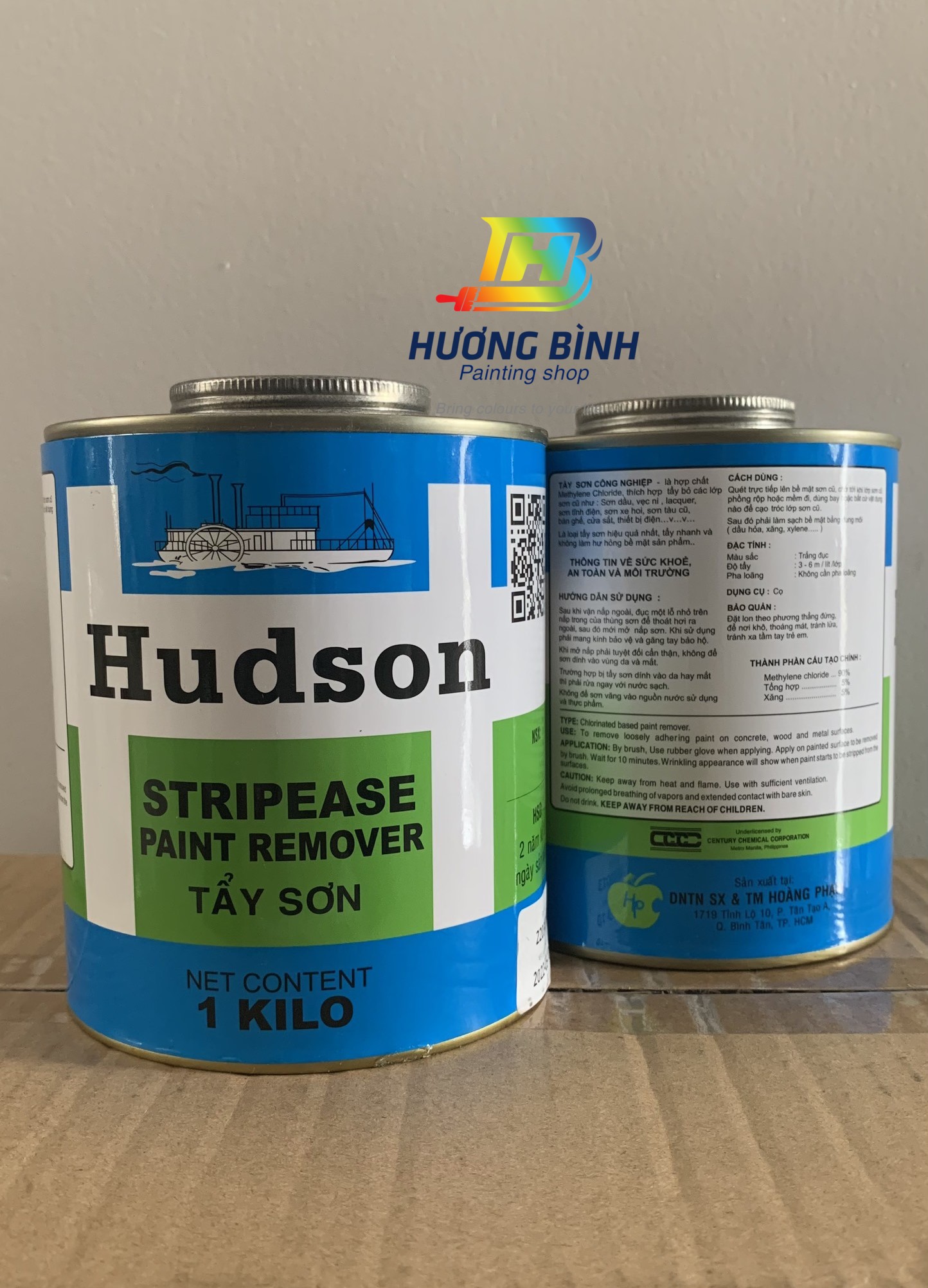 Tẩy sơn Hudson - tẩy sơn trên bề mặt kim loại