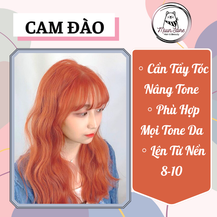 Thuốc nhuộm tóc màu cam đào