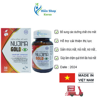 Viên uống bổ mắt Nujima Gold hỗ trợ cải thiện thị lực,làm chậm lão hoá mắt