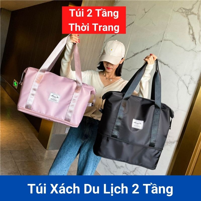 Túi xách du lịch cỡ lớn, túi du lịch nư xách tay, 2 tầng thời trang và cao cấp