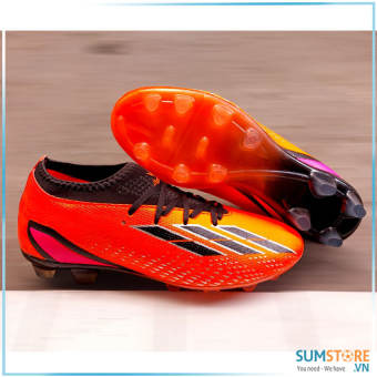 Giày Thể Thao Đá Bóng Nam Nữ Xspeed II Cam Đế Đinh Lớn - Giày Đá Banh Sân Cỏ Tự Nhiên Đinh Cao FG
