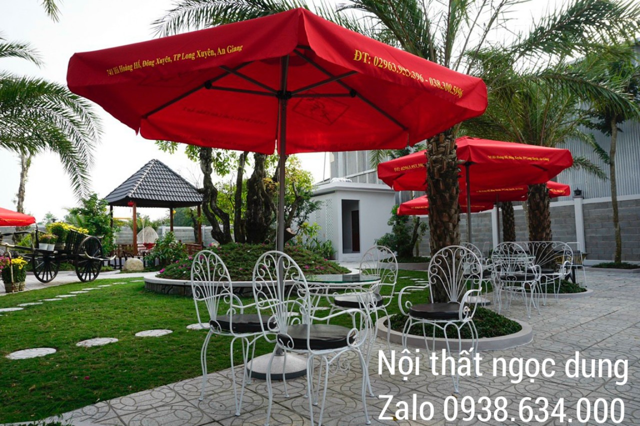 bàn ghế sắt cafe