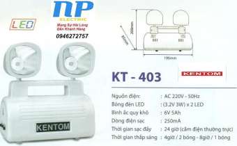 Đèn Sạc Chiếu Sáng Khẩn Cấp KENTOM KT 403