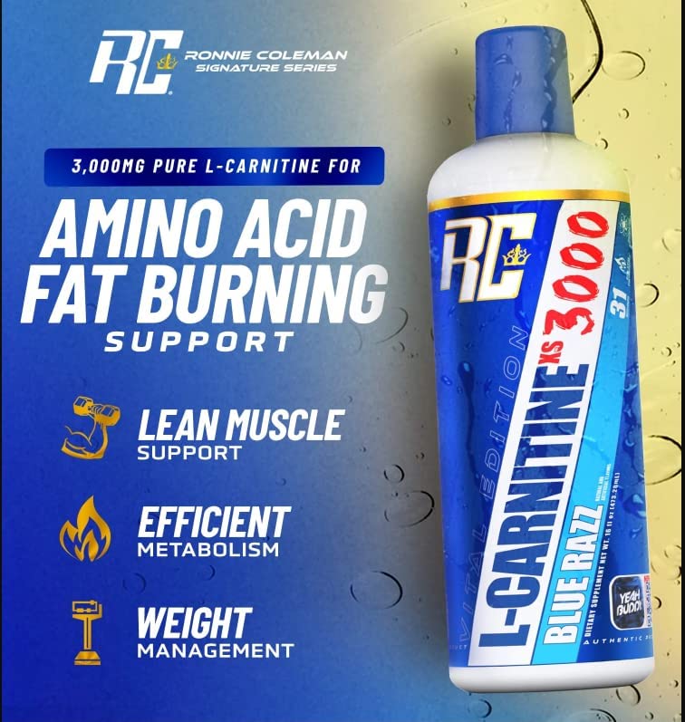 Ronnie Coleman L Carnitine 3000 dạng lỏng - Hỗ trợ giảm Mỡ, chuyển hoá chất béo, kết hợp tập thể thao giảm Mỡ mạnh mẽ