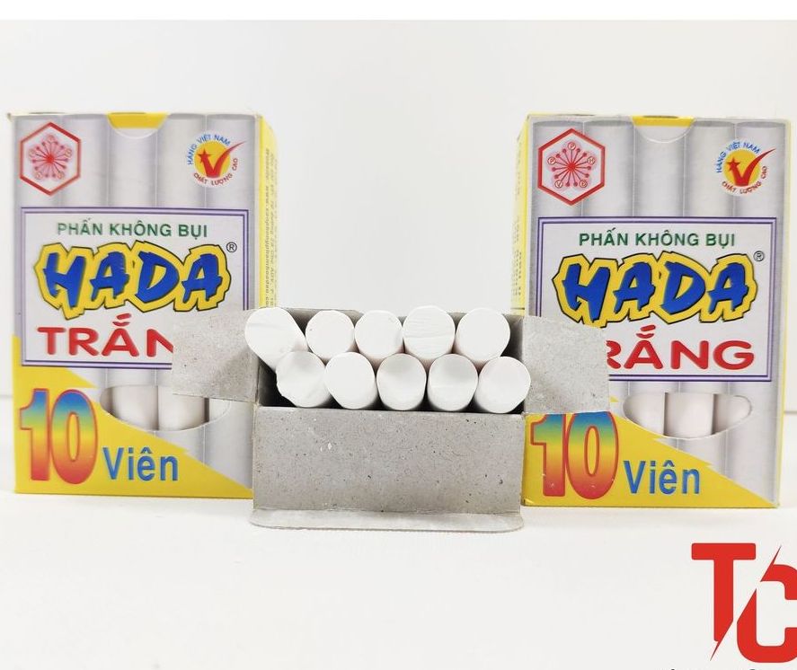 Hộp 10 viên phấn trắng không bụi