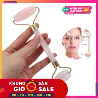 (RẺ VÔ ĐỊCH) Cây Lăn Massage Mặt Đá Thạch Anh Hồng Thiên Nhiên