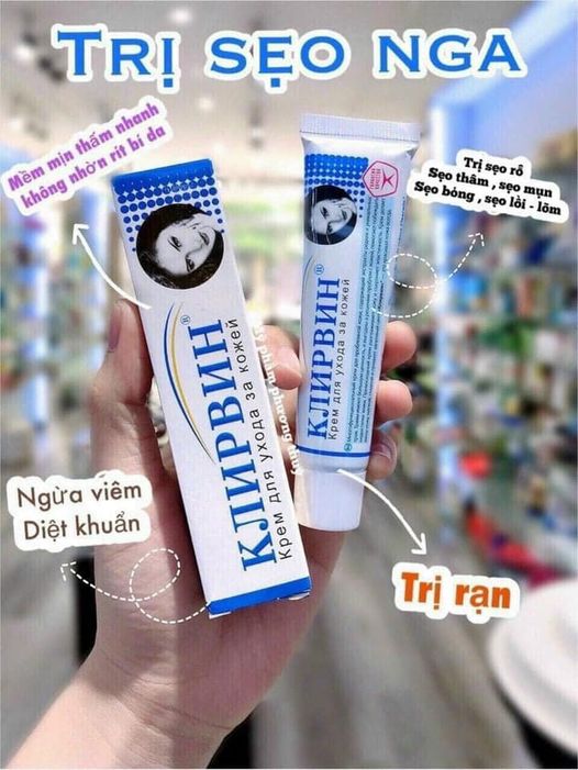 Kem xóa mờ sẹo lồi sẹo lõm và thâm đa năng Klirvin Nga 25ml