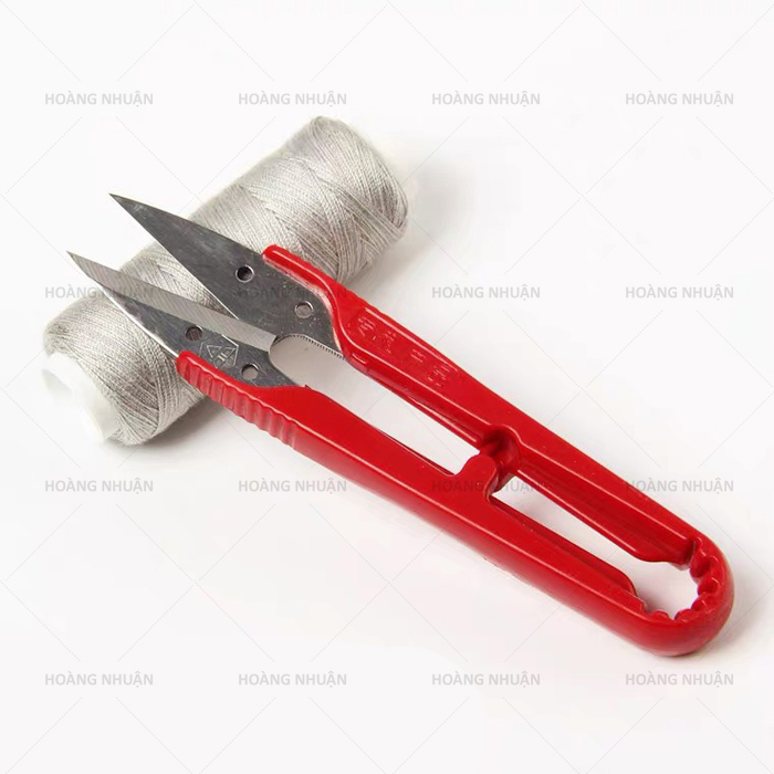 Kéo bấm nhựa đỏ loại lớn 12cm vĩ 12 cây