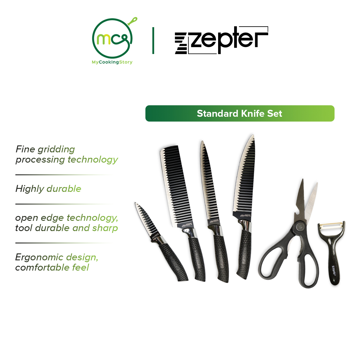 Gambar My Cooking Story   Zepter Standard Knife Set (6 Piece Set)