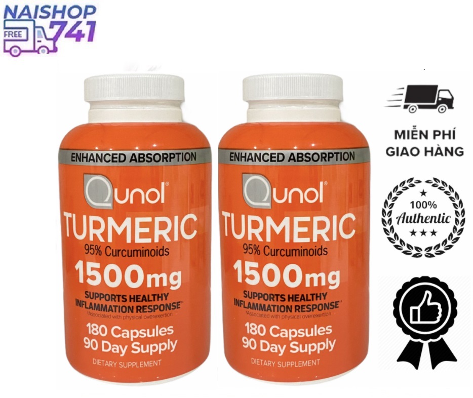 Viên uống tinh chất nghệ qunol turmeric 180 viên.
