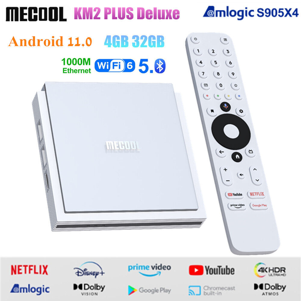 Mecool KM2/KM2 PLUS Global Version Amlogic S905 X4 Netflix 4K Smart TV Box  Android 11 Google Play DDR4 2G 16G BT5 2.4G 5G WiFi