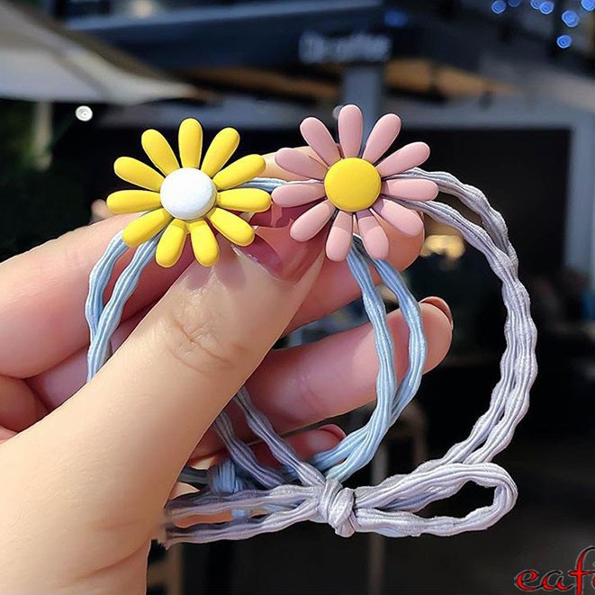 Dây cột tóc hoa cúc siêu xinh dây thun buộc tóc nữ Hàn Quốc hot trend