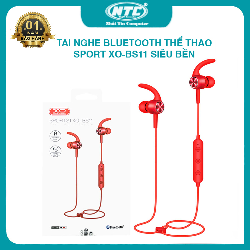 Tai nghe bluetooth thể thao XO BS11 Magnetic V4.2 pin dùng 6H liên tục - Nhất Tín Computer