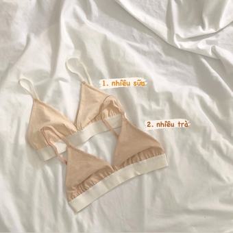 Áo Lót Cotton Huyenmay Móc Gài Sau - Trà Sữa