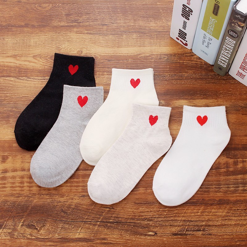 Tất tim cổ ngắn set 5 đôi
